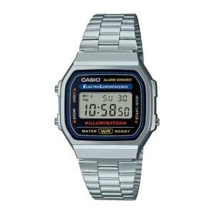 CASIO A168WA-1 PLATEADO