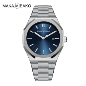 Reloj Hombre Makambako Plata/Azul