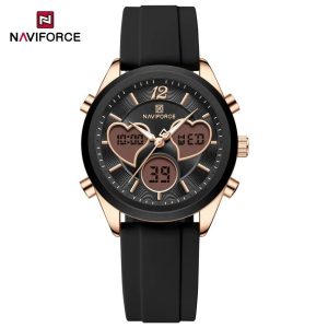 Naviforce Dama NF5045 Análogo y Digital- Negro y Rose Gold